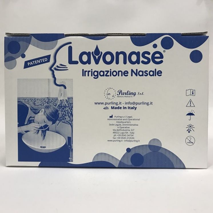 Lavonase 12 Sacche Da 250Ml + 12 Dispositivi Per Irrigazione Nasale