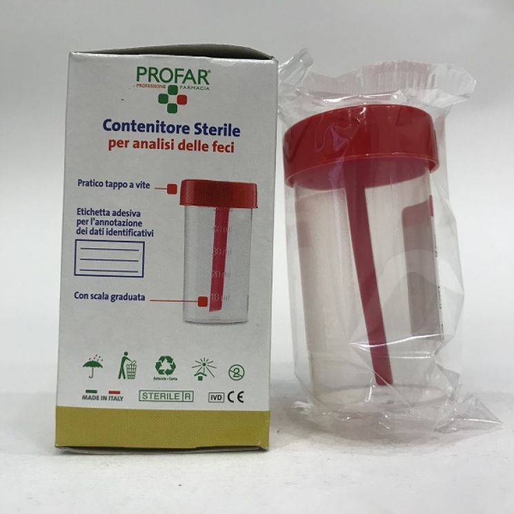 Contenitore per feci in PS tappo a vite ml 30 non sterile 1 CF/400