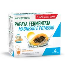 Body Spring Papaya Fermentata Magnesio e Potassio 14 Bustine Integratori Sali Minerali 