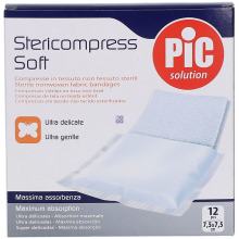 Compresse di Garza Sterili Pic Stericompress Soft 10cm x 10cm 6 Pezzi Garze e bende 