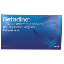 Betadine Soluzione vaginale 5 Flaconi + 5 Fiale + 5 Cannule Schiume, lavande e detergenti vaginali 