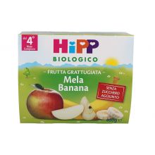 HIPP BIO FRUTTA GRATTUGIATA MELA E BANANA 2 X 80G Omogeneizzati di frutta 