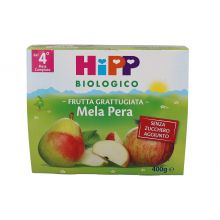 HIPP BIO FRUTTA GRATTUGIATA MELA E PERA 4 X 100G Omogeneizzati di frutta 