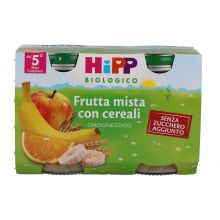 HIPP BIO OMOGENEIZZATO DI FRUTTA CON CEREALI 2 X 125G Omogeneizzati di frutta 