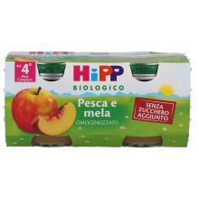 HIPP BIO OMOGENEIZZATO DI PESCA E MELA 2 X 80G Omogeneizzati di frutta 
