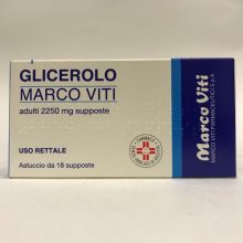 Glicerolo Marco Viti 18 Supposte Adulti 2250mg Lassativi 