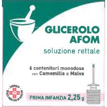 Glicerolo Afom 6 Microclismi Prima infanzia 2,25g Lassativi 