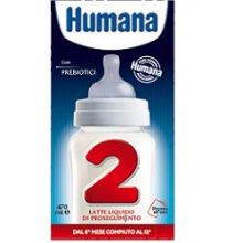 Humana 2 Latte Liquido Di Proseguimento GOS Slim 470 ml Latte per bambini 