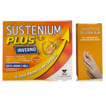 Sustenium Plus Inverno 22 bustine + Igienizzante Mani Tonici e per la memoria 